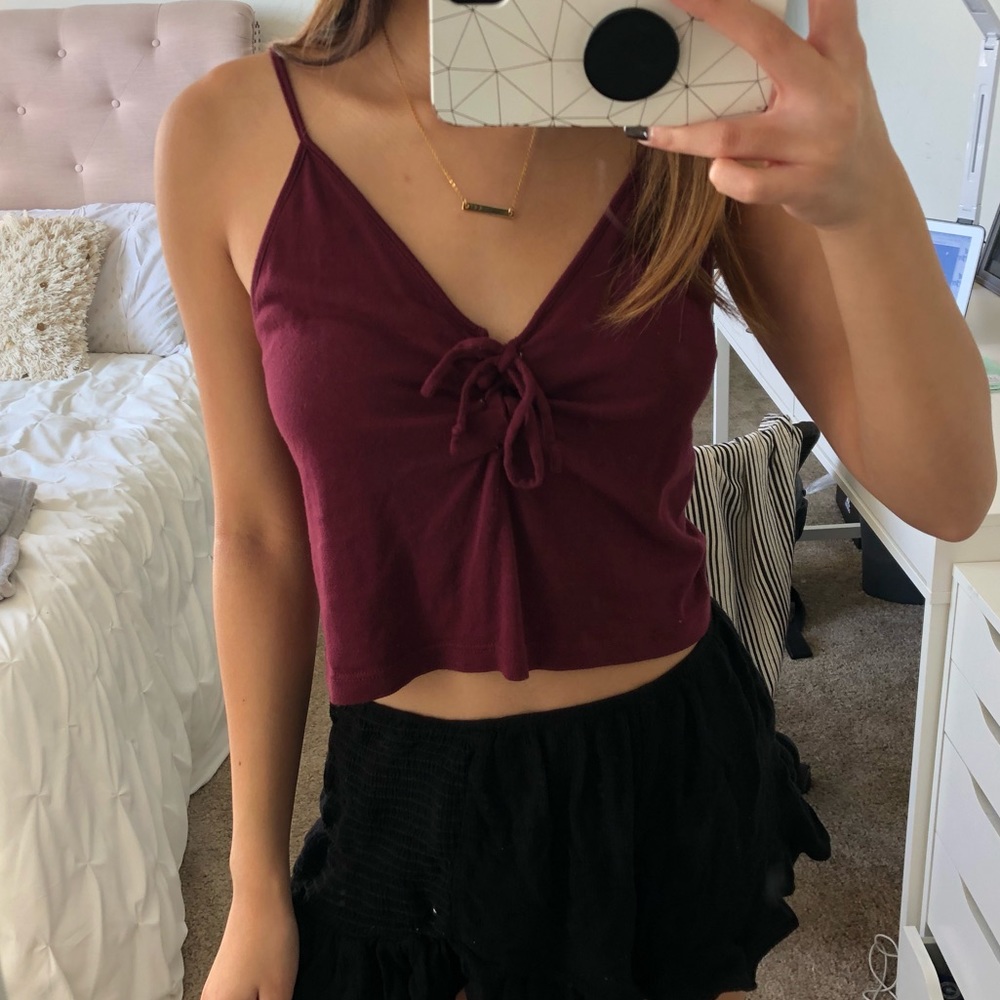 Brandy Melville burgundy tank